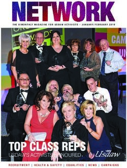 TOP CLASS REPS USDAW'S ACTIVISTS HONOURED