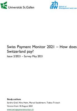 Swiss Payment Monitor 2021 - How does Switzerland pay? - Issue 2/2021 - Survey May 2021 Study authors Sandro Graf, Nina Heim, Marcel Stadelmann ...