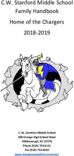 C.W. Stanford Middle School Family Handbook Home of the Chargers 2018-2019 - C. W. Stanford Middle School 308 Orange High School Road ...