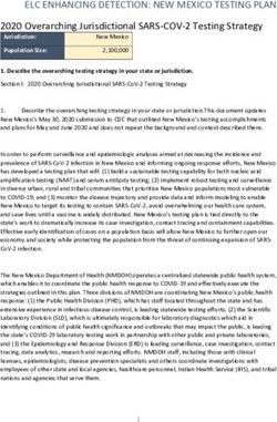 ELC ENHANCING DETECTION: NEW MEXICO TESTING PLAN - HHS.gov