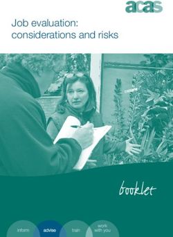 Booklet - Job evaluation: considerations and risks - Acas