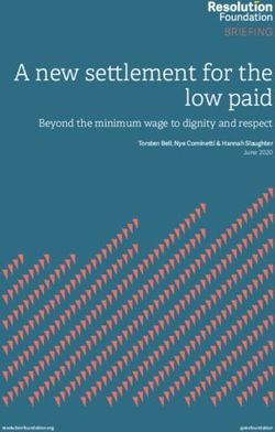 A new settlement for the low paid - Beyond the minimum wage to dignity and respect - Resolution Foundation