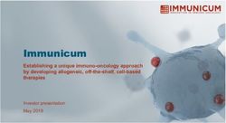 Immunicum Establishing a unique immuno-oncology approach by developing allogeneic, off-the-shelf, cell-based therapies