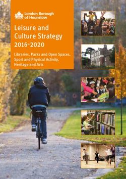 Leisure and Culture Strategy 2016-2020 - Libraries, Parks and Open Spaces, Sport and Physical Activity, Heritage and Arts - London Borough of ...