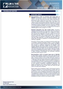 SECTOR NOTE | 09 MAY 2019 - InnoTek Limited