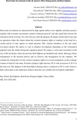 Real Estate Investments in Rio de Janeiro: Risk Management and Real Options