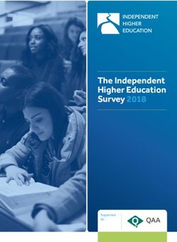 The Independent Higher Education Survey 2018 - Supported by