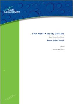 2020 Water Security Outlooks - South Gippsland Water Annual Water Outlook