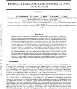 INFORMATIVE BAYESIAN MODEL SELECTION FOR RR LYRAE STAR CLASSIFIERS - arXiv