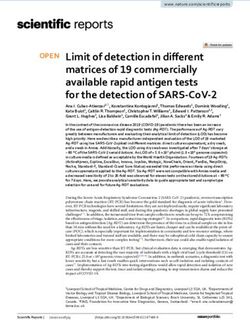 LIMIT OF DETECTION IN DIFFERENT MATRICES OF 19 COMMERCIALLY AVAILABLE RAPID ANTIGEN TESTS FOR THE DETECTION OF SARS COV 2 - NATURE