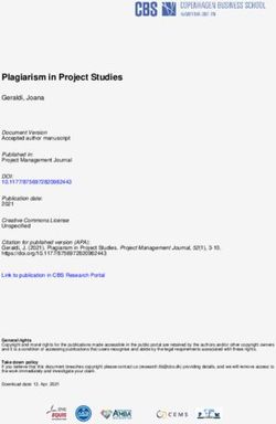Plagiarism in Project Studies - Geraldi, Joana - CBS Research Portal