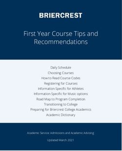 FIRST YEAR COURSE TIPS AND RECOMMENDATIONS - MYBRIERCREST