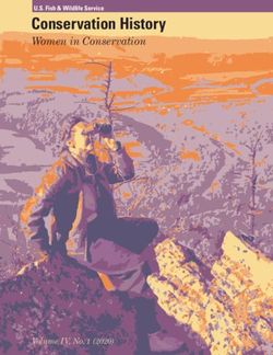 Conservation History Women in Conservation - Volume IV, No. 1 (2020) - National ...
