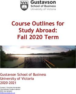 Course Outlines for Study Abroad: Fall 2020 Term - Gustavson School of Business University of Victoria 2020-2021 - EDU ...
