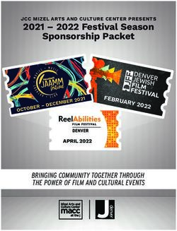 2021 2022 Festival Season - JCC MIZEL ARTS AND CULTURE CENTER PRESENTS Sponsorship Packet - JCC Denver