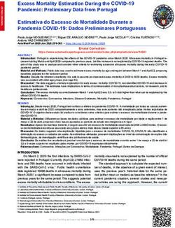 Excess Mortality Estimation During the COVID-19 Pandemic: Preliminary Data from Portugal Estimativa do Excesso de Mortalidade Durante a Pandemia ...