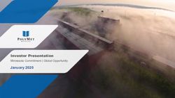 INVESTOR PRESENTATION - JANUARY 2020 MINNESOTA COMMITMENT | GLOBAL OPPORTUNITY - INVESTOR PRESENTATION - POLYMET MINING