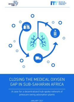 CLOSING THE MEDICAL OXYGEN GAP IN SUB-SAHARAN AFRICA - A case for a decentralized hub-spoke network of pressure swing adsorption plants ...