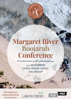 Margaret River Boojarah Conference - 3-5 SEPTEMBER CAVES HOUSE HOTEL This Conference is - Piddington Society
