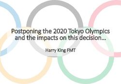 Postponing the 2020 Tokyo Olympics and the impacts on this decision - Harry King FMT
