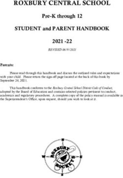 ROXBURY CENTRAL SCHOOL - Pre-K through 12 STUDENT and PARENT HANDBOOK 2021 -22