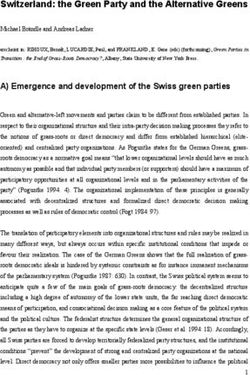 Switzerland: the Green Party and the Alternative Greens