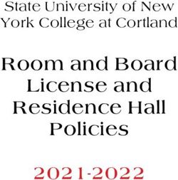 Room and Board License and Residence Hall Policies 2021-2022 - State University of New York College at Cortland