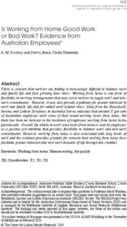 Is Working from Home Good Work or Bad Work? Evidence from Australian Employees