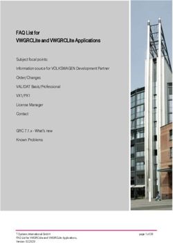 FAQ List for VWGRCLite and VWGRCLite Applications