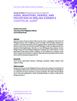 GODS, MONSTER S, HEROES, AND TRICKSTER S IN ADELINA GURREA'S CUENTOS DE JUANA1