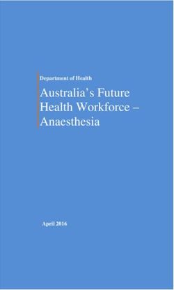 Australia's Future Health Workforce - Anaesthesia - Department of Health - April 2016