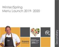 Winter/Spring Menu Launch 2019- 2020 - Bedford High School