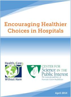 Encouraging Healthier Choices in Hospitals - April 2014