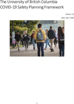 The University of British Columbia COVID-19 Safety Planning Framework