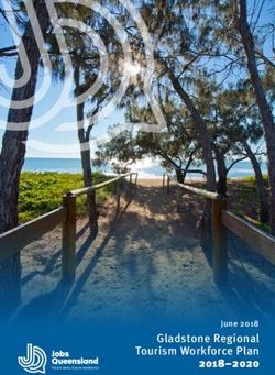 Gladstone Regional Tourism Workforce Plan 2018-2020 - June 2018 - Jobs Queensland