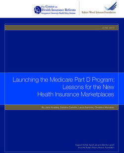 Launching the Medicare Part D Program: Lessons for the New Health Insurance Marketplaces - JUNE 2013