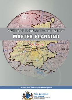 MASTER PLANNING A GUIDELINE TO INFRASTRUCTURE SECTOR - The blue print for sustainable development