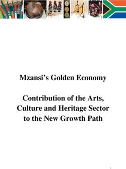 Mzansi's Golden Economy Contribution of the Arts, Culture and Heritage Sector to the New Growth Path