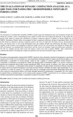 THE EVALUATION OF DYNAMIC COMPACTION ANALYSIS AS A QBD TOOL FOR PAEDIATRIC ORODISPERSIBLE MINITABLET FORMULATION