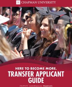 TRANSFER APPLICANT GUIDE - HERE TO BECOME MORE. (714) 997- 6711 Chapman.edu - Chapman University