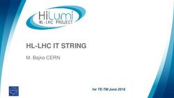 HL-LHC IT STRING M. Bajko CERN - for TE-TM June 2016 - CERN Indico