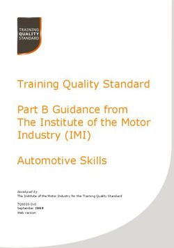 Training Quality Standard Part B Guidance from The Institute of the Motor Industry (IMI) Automotive Skills
