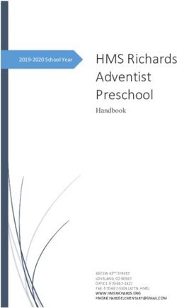 HMS Richards Adventist Preschool - Handbook 2019-2020 School Year