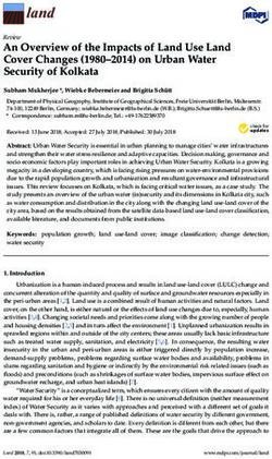 An Overview of the Impacts of Land Use Land Cover Changes (1980-2014) on Urban Water Security of Kolkata - MDPI