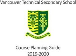 Vancouver Technical Secondary School Course Planning Guide 2019-2020