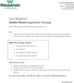 Vendor Permit Application Package - City of Wetaskiwin