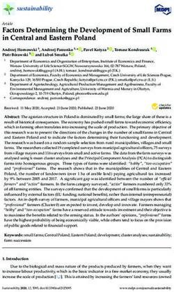 Factors Determining the Development of Small Farms in Central and Eastern Poland - MDPI