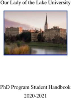 OUR LADY OF THE LAKE UNIVERSITY - PHD PROGRAM STUDENT HANDBOOK 2020-2021