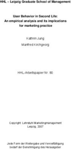 HHL - Leipzig Graduate School of Management User Behavior in Second Life: An empirical analysis and its implications for marketing practice