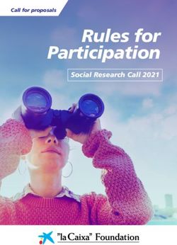 Rules for Participation - Social Research Call 2021 Call for proposals